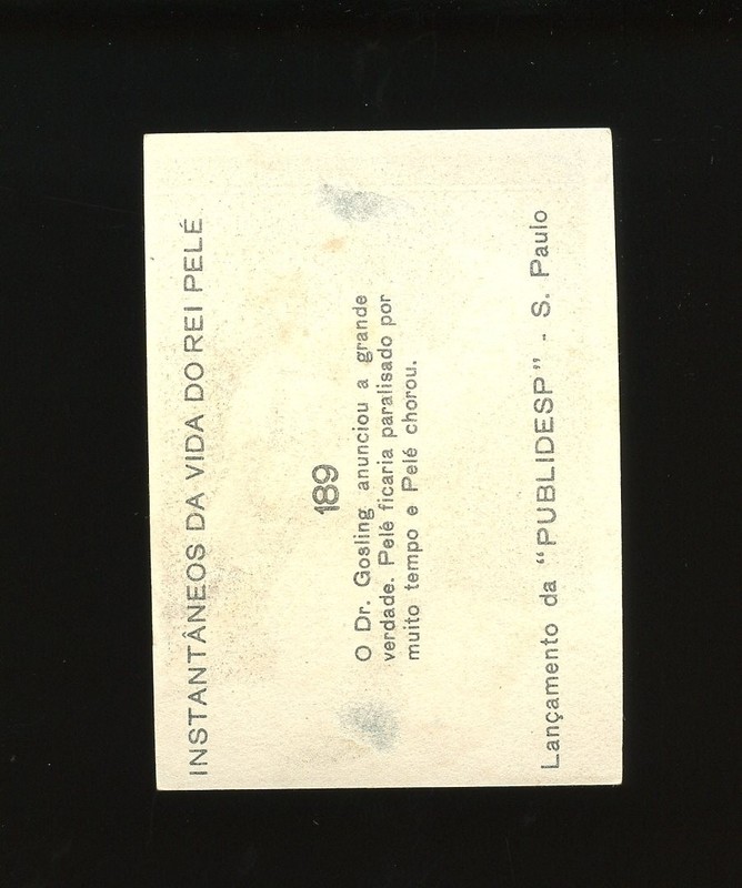 1964 Instantaneos Da Vida Do Rei Set-Break #189 Pele LOW GRADE *GMCARDS* view 2