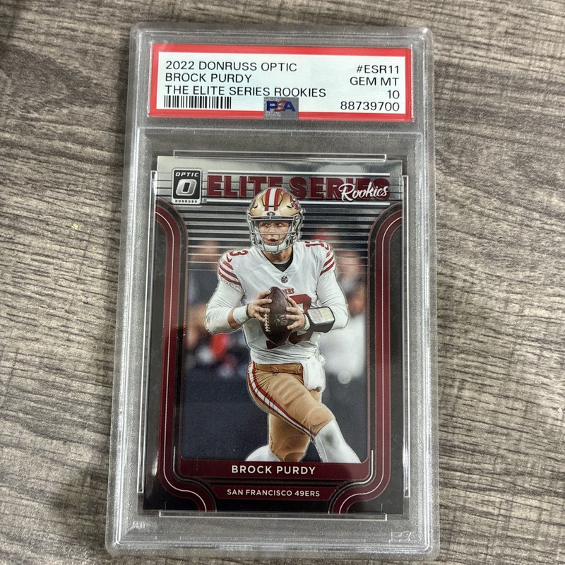 🔥GEM MINT ROOKIE!🔥2022 Optic The Elite Series Rookies Brock Purdy RC PSA 10