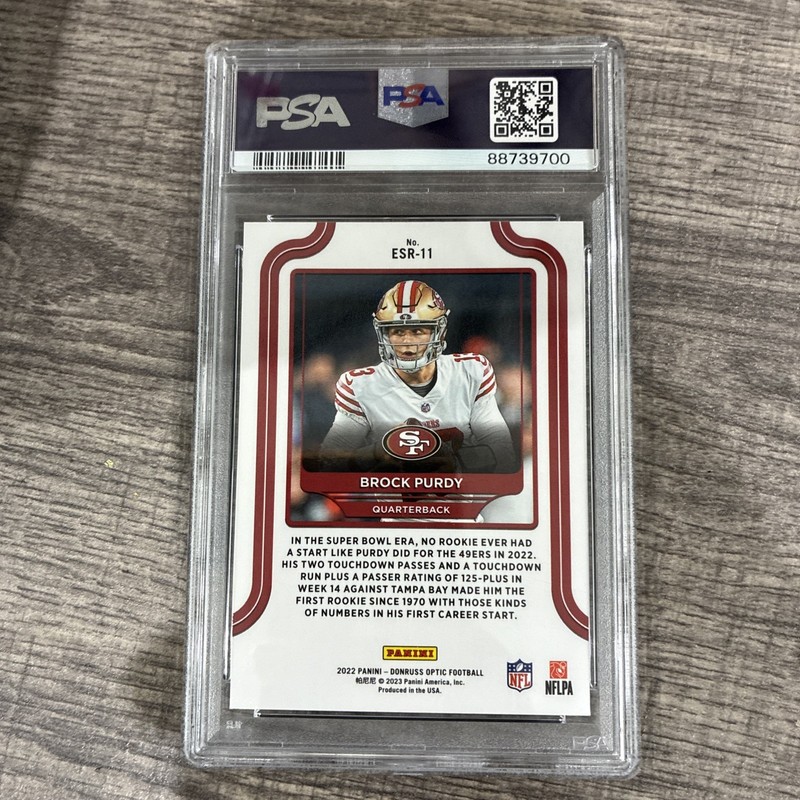 🔥GEM MINT ROOKIE!🔥2022 Optic The Elite Series Rookies Brock Purdy RC PSA 10 view 2