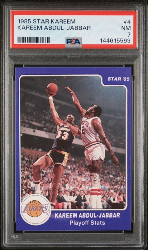 1985 Star Kareem Abdul-Jabbar #4 PSA 7 Lakers HOF Vintage 