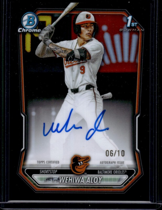WEHIWA ALOY 2026 BOWMAN CHROME BLACK REFRACTOR AUTO 06/10