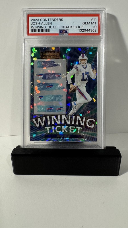 2023 Panini Contenders - Winning Ticket Josh Allen #11 Cracked Ice /25 PSA 10