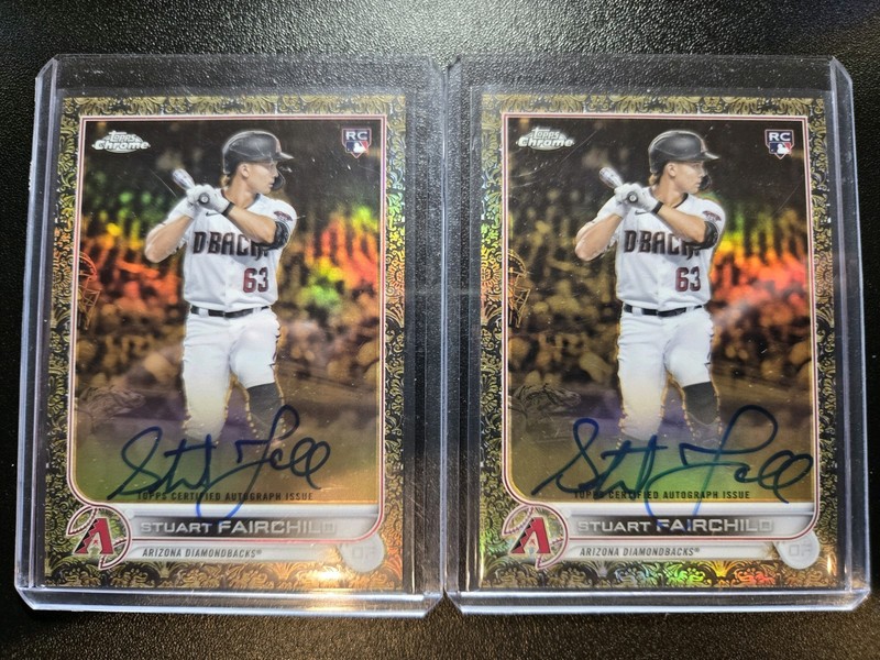 2022 Topps Chrome Gilded Stuart Fairchild RC Auto Gold Etch Refractor #GEA-SF