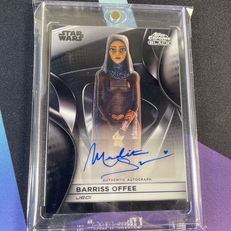 Topps Star Wars Chrome Black Barriss Offee Auto Meredith Salenger CB-ES