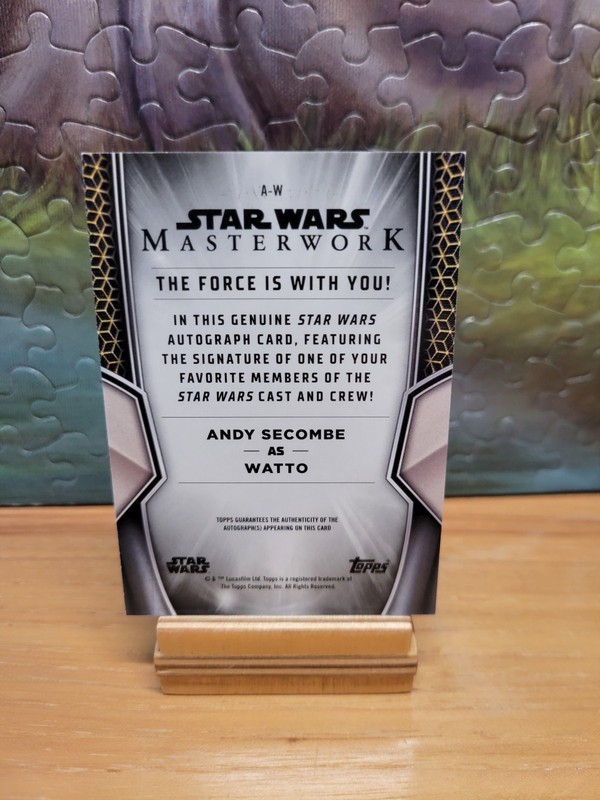 2025 Topps Star Wars Masterwork Andy Secombe As Watto Auto view 2
