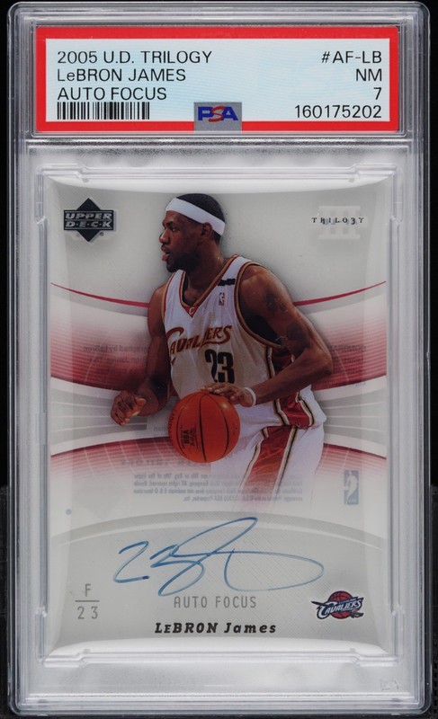 Upper Deck 2005-06 Trilogy LeBron James Auto Focus Auto #AF-LB PSA 7