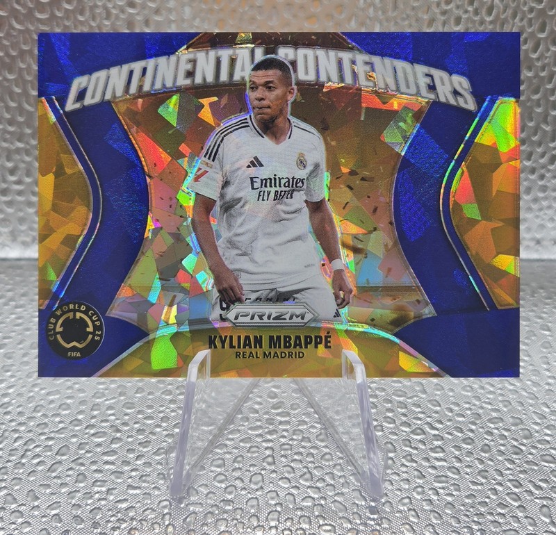 2025 Prizm FIFA World Cup- Kylian Mbappe #ed /99 🔥GOLD CRACKED ICE 🔥