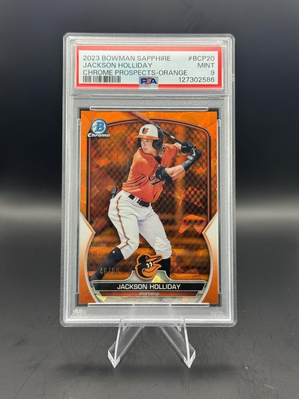 2023 Bowman Sapphire Edition #BCP-20 Jackson Holliday Orange PSA 9 #/50