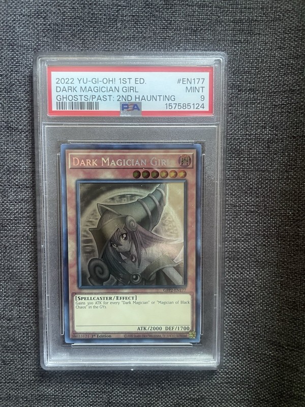 Konami Yu-Gi-Oh! Dark Magician Girl PSA 9 Ghost Rare 1st Ed GFP2-EN177
