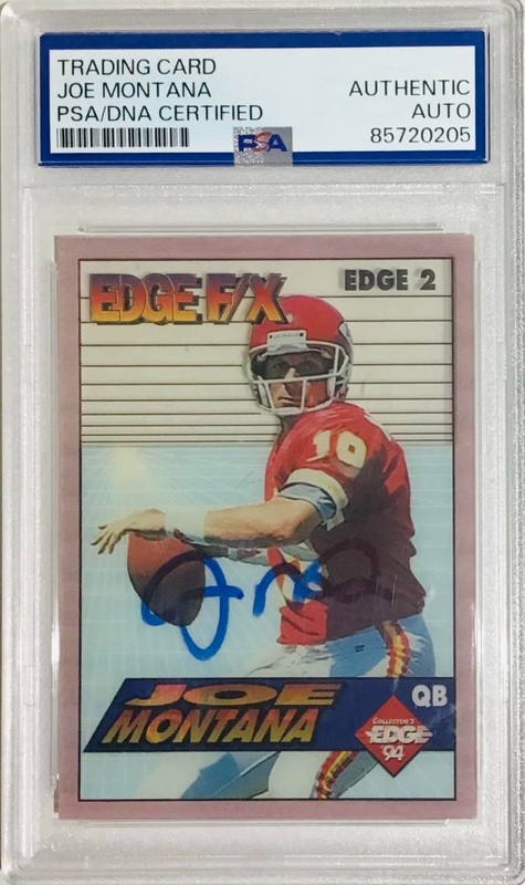 Joe Montana Auto /DNA Authentic Certified Collectors Edge 94 F/X PSA AUTHENTIC