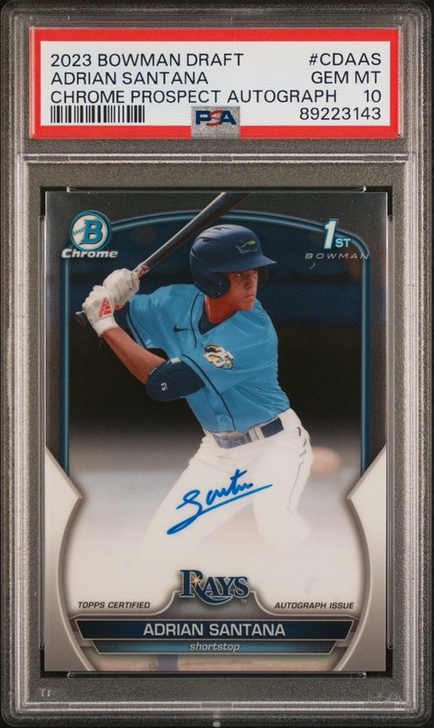 Topps & Bowman PSA Graded Baseball Lot - 10 Cards view 2
