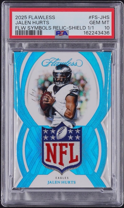 Panini 2025 Flawless Jalen Hurts 1/1 NFL Shield PSA 10 Eagles. Send offers🏈
