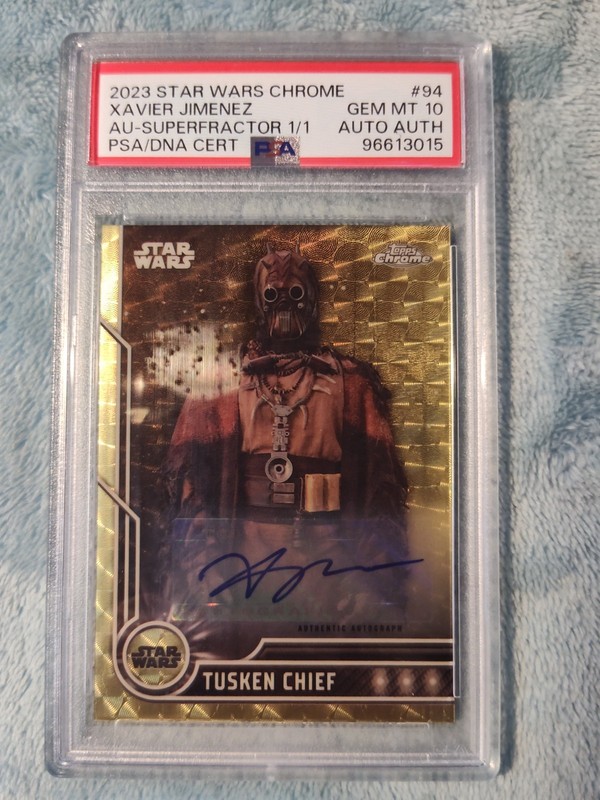 2023 Topps Chrome Star Wars Xavier Jimenez/Tusken Chief 1/1 Superfractor PSA 10