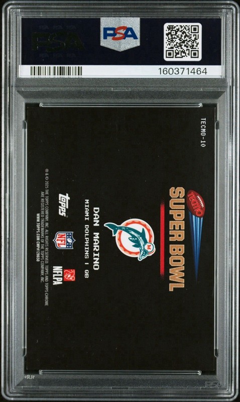 2025 TOPPS CHROME TECMO #10 DAN MARINO PSA 10 view 2