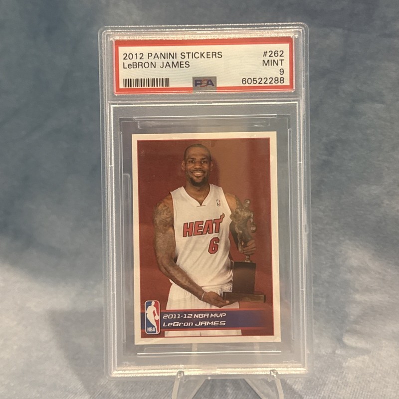 2012-13 Panini Stickers NBA MVP LeBron James Heat PSA 9 MINT