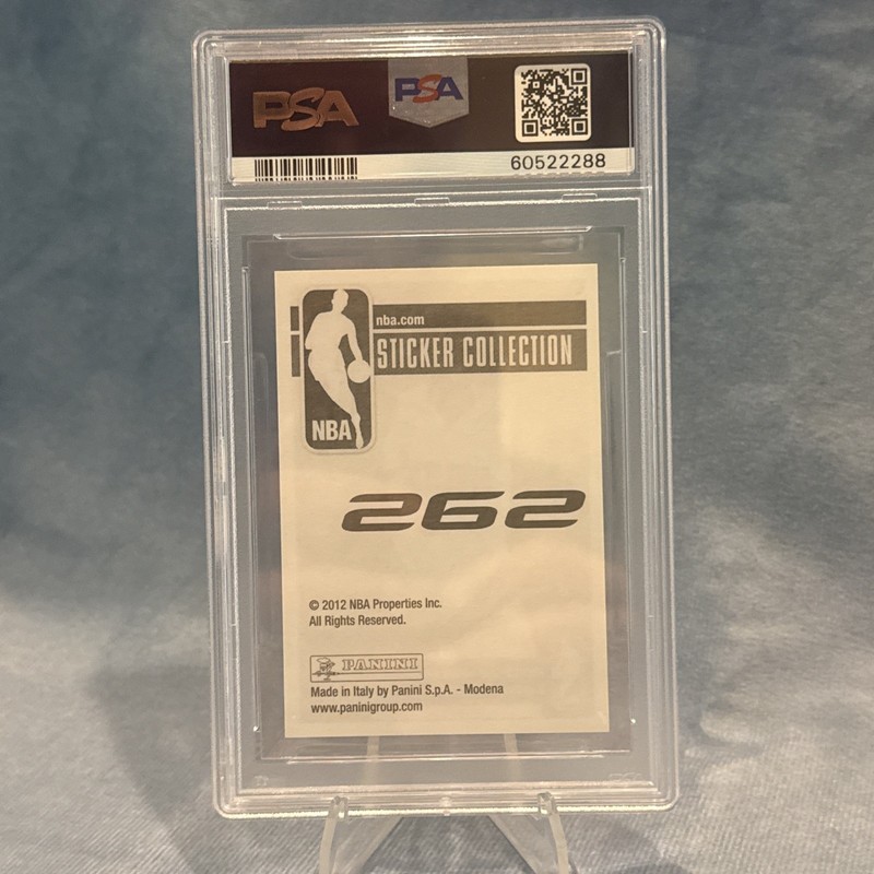 2012-13 Panini Stickers NBA MVP LeBron James Heat PSA 9 MINT view 2