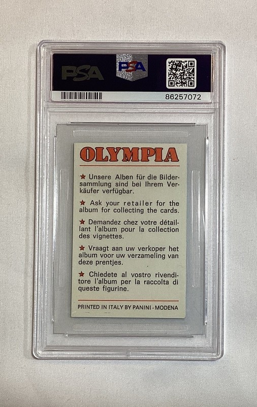 CASSIUS CLAY MUHAMMAD ALI 1971 PANINI OLYMPIA CARD #208 PSA 6 view 2