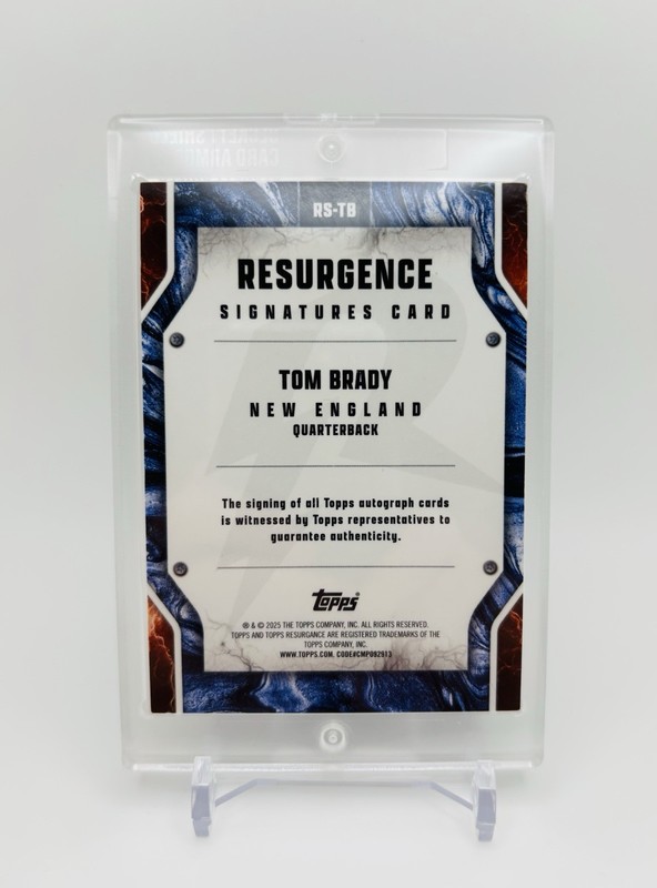 2025 Tom Brady Topps Resurgence Auto Signature RS-TB Patriots Autograph SSP view 2