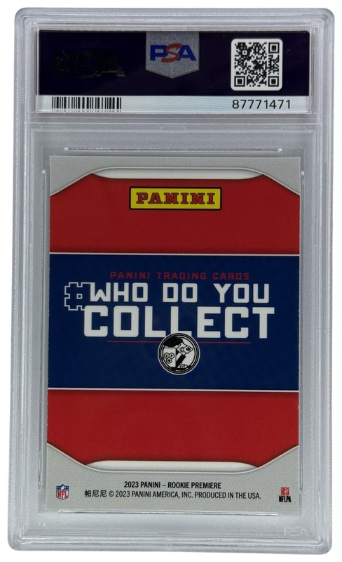 2023 Panini Rookie Premiere CJ Stroud Rookie RC Texans PSA 9 view 2