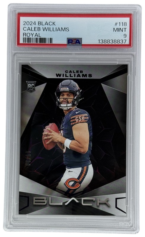 2024 Panini Black Caleb Williams #118 Royal /99 RC Rookie Bears PSA 9