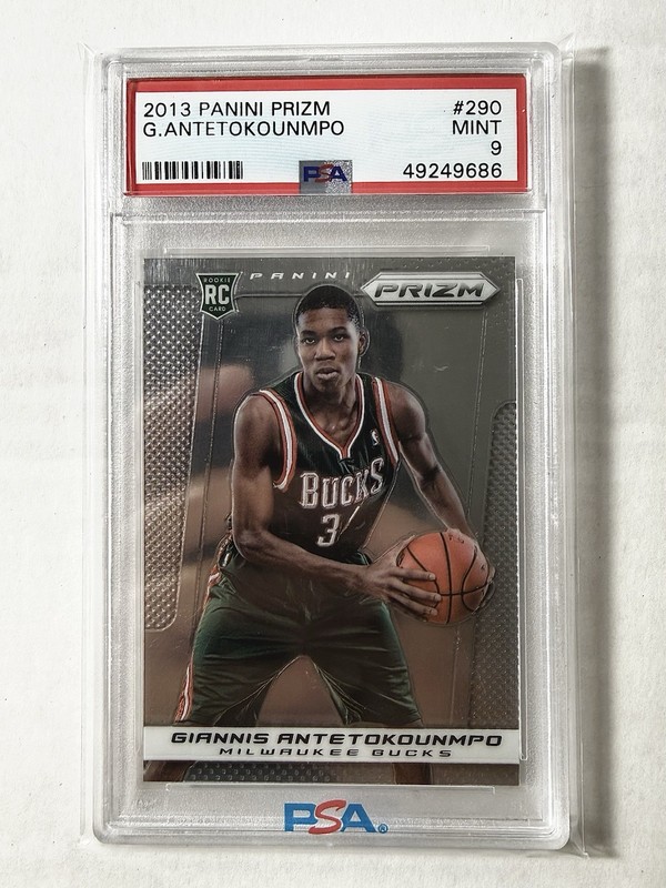 Panini Prizm 2013-14 Giannis Antetokounmpo Rookie RC #290 PSA 9 Bucks