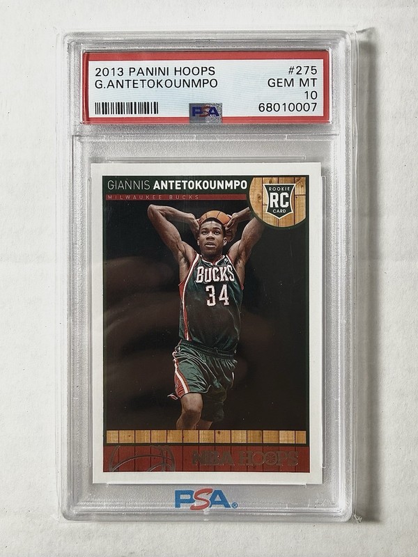 Panini 2013-14 NBA Hoops Giannis Antetokounmpo Rookie RC #275 PSA 10