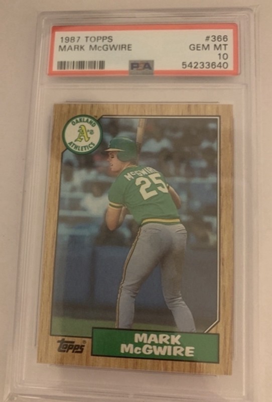 MARK McGWIRE 1987 Topps #366  ~ Gem Mint PSA 10 Rookie RC