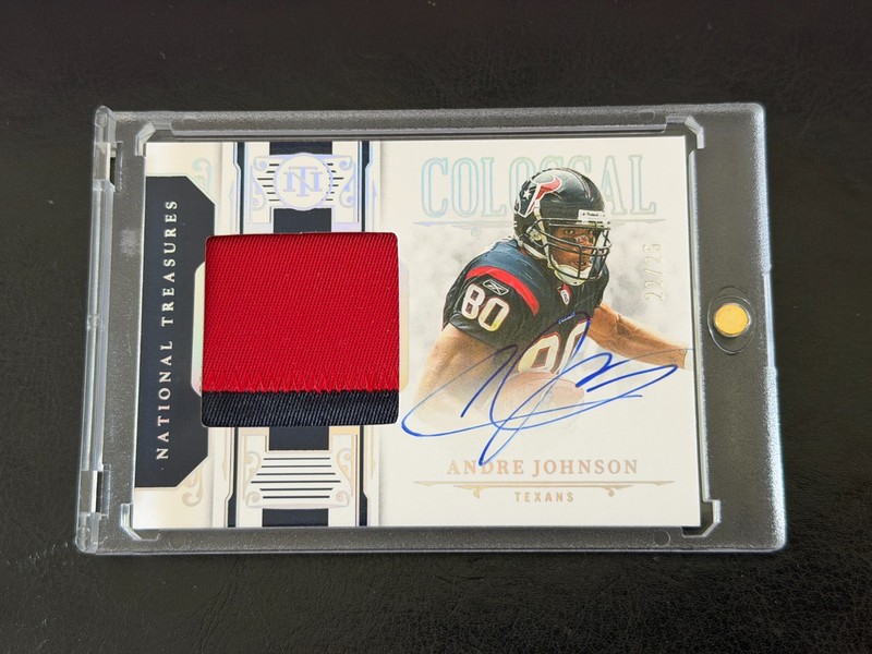 2025 National Treasures Andre Johnson Colossal Patch Auto Autograph On Card /25