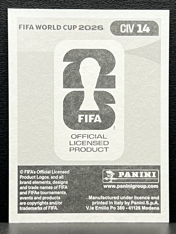 Jean-Philippe Gbamin CIV 14 2026 Panini FIFA World Cup Sticker BLUE US Edition view 2