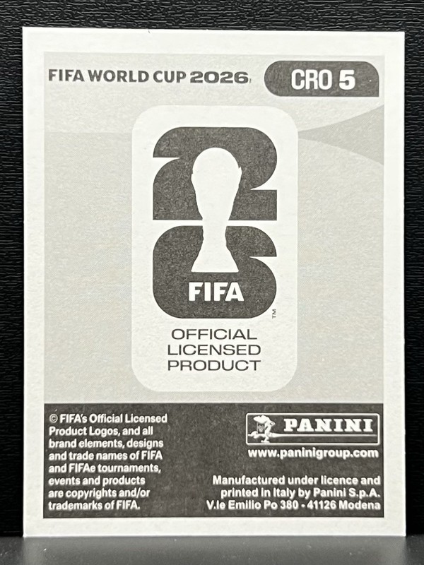 JOSIP STANISIC 2026 Panini World Cup Parallel Sticker CRO 5 Blue Border view 2