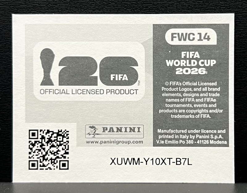 2026 Panini FIFA Museum Argentina 1986 FWC 14 Holo Foil Sticker view 2