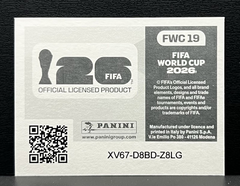 2026 Panini World Cup Argentina Team Foil Sticker FWC19 2022 Champions Messi view 2
