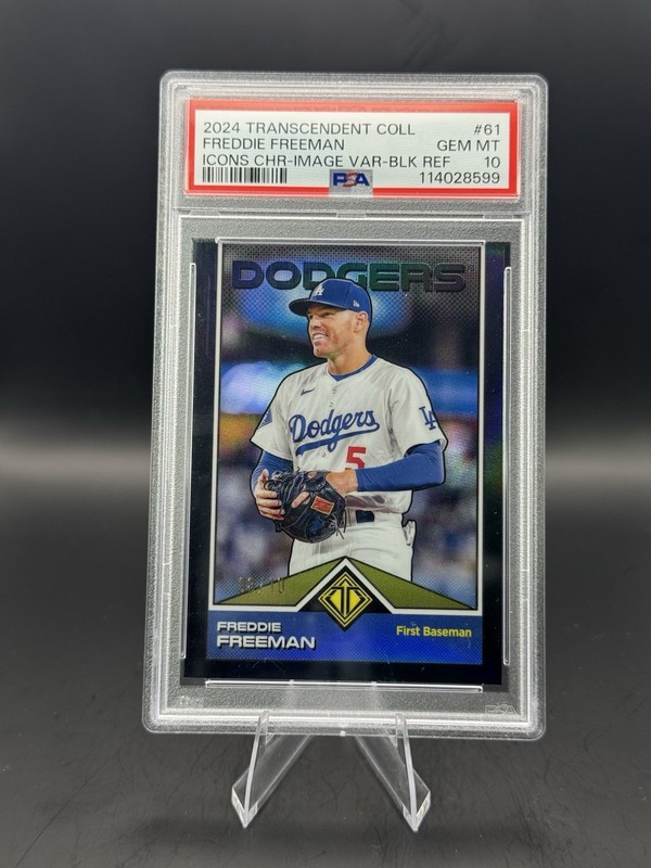 2024 Topps Transcendent  - Freddie Freeman Icons Chrome Img. Var. /10 PSA 10