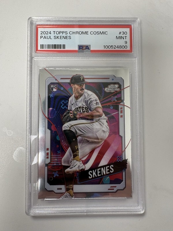2024 Topps Cosmic Chrome Paul Skenes #30 Rookie Card RC PSA Mint 9 Pirates