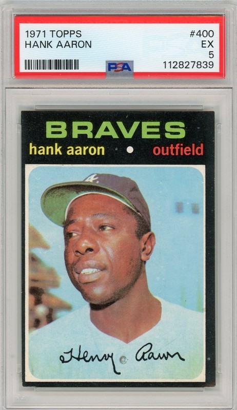 1971 Topps Hank Aaron #400 Braves PSA 5