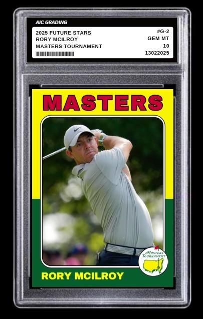 2025 Rory McIlroy PGA Tour Future Stars Card #G-2 Masters Tournament Graded 10