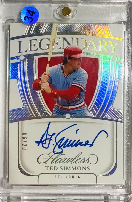 2024 Flawless Ted Simmons Legendary Auto /20 Scripts #LS-TS St Louis Cardinals