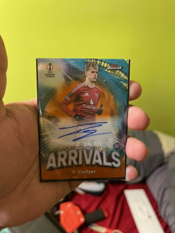2024/25 Topps UEFA Competitions Finest Toby Collyer Arrivals Orange Auto 11/25