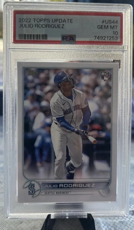 2022 Topps Update Series Julio Rodriguez Rookie PSA 10 view 1