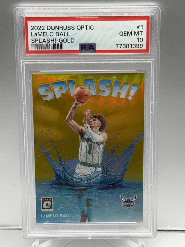 2022 Donruss Optic Basketball LaMelo Ball Splash Gold /10 PSA 10