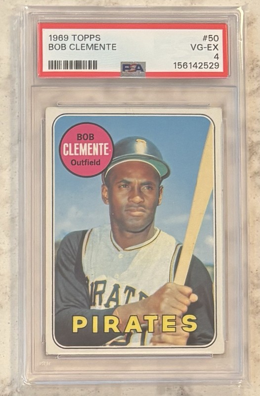 1969 TOPPS #50 BOB CLEMENTE PSA 4 VG-EX – Pirates HOF VIBRANT COLOR
