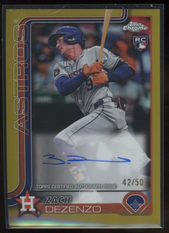 2025 Topps Chrome Gold Zach Dezenzo Rookie Auto 42/50