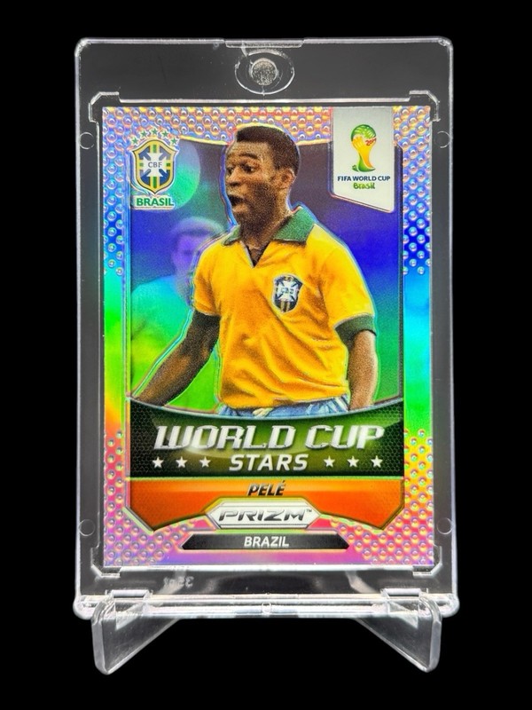 2014 Panini Prizm PELE SILVER REFRACTOR HOLO SSP 1ST CHROME #41 STARS🔥RARE🔥
