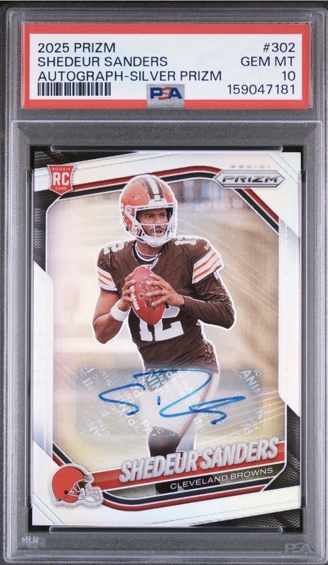 2025 Panini Prizm Shedeur Sanders ROOKIE Auto Silver Prizm PSA 10!! 🏈🏈