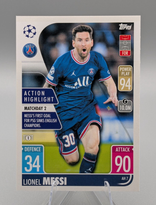 2021-22 Topps Match Attax UCL Extra Action Highlight #AH 7 Lionel Messi