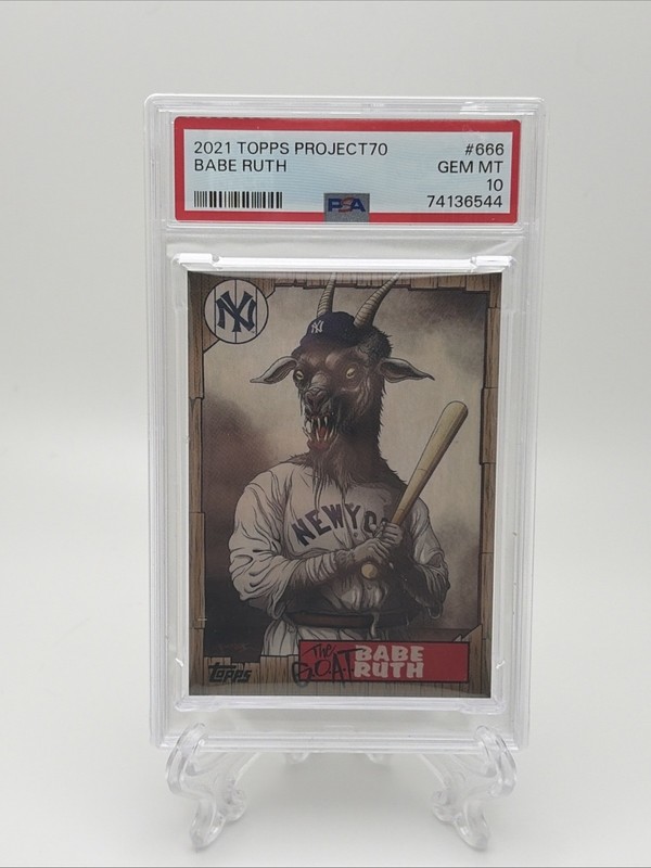 2021 TOPPS PROJECT70 #666 BABE RUTH PSA 10 New York Yankees view 2