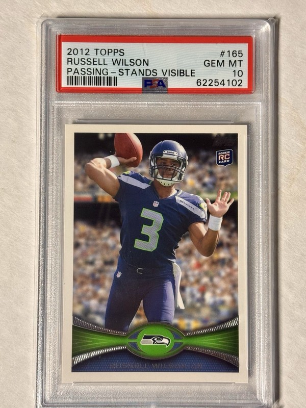 2012 Topps Passing Stands Visible Russell Wilson Rookie Rc #165 PSA 10 Seahawks