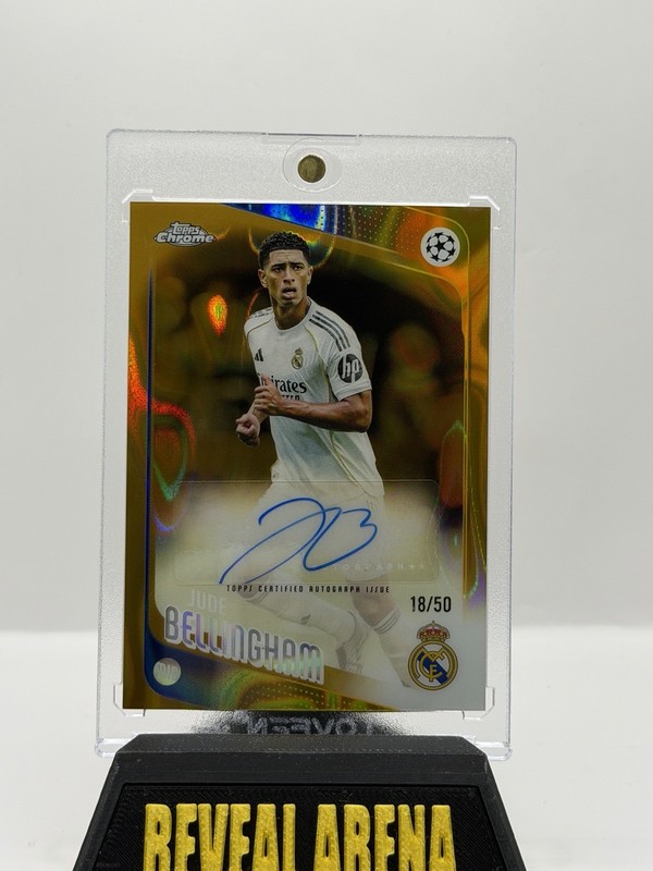2025-26 Topps Chrome UEFA UCC Jude Bellingham Gold Lava Refractor Auto 6/50