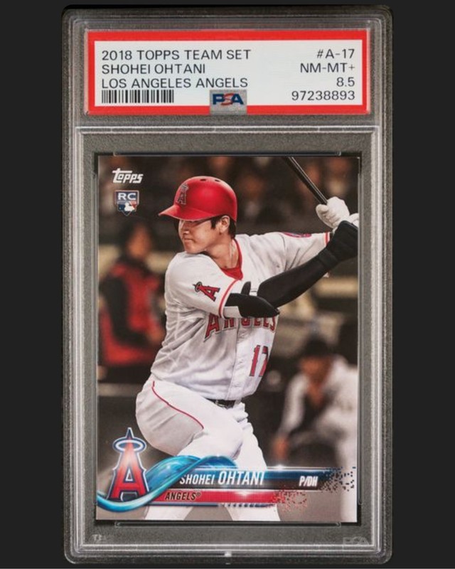 2018 Topps Team Set A-17 Shohei Ohtani Rookie PSA 8.5 