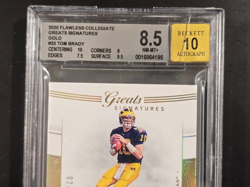 π₯ 2020 PANINI FLAWLESS TOM BRADY #33 GREATS SIGNATURES GOLD AUTO SSP /10 π₯ view 2